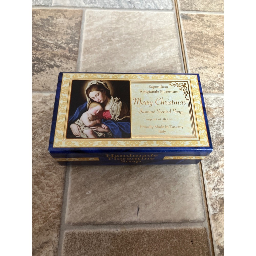 Saponificio Artigianale Fiorentino Jasmine Christmas Soap 10.5oz Italy Gift Box